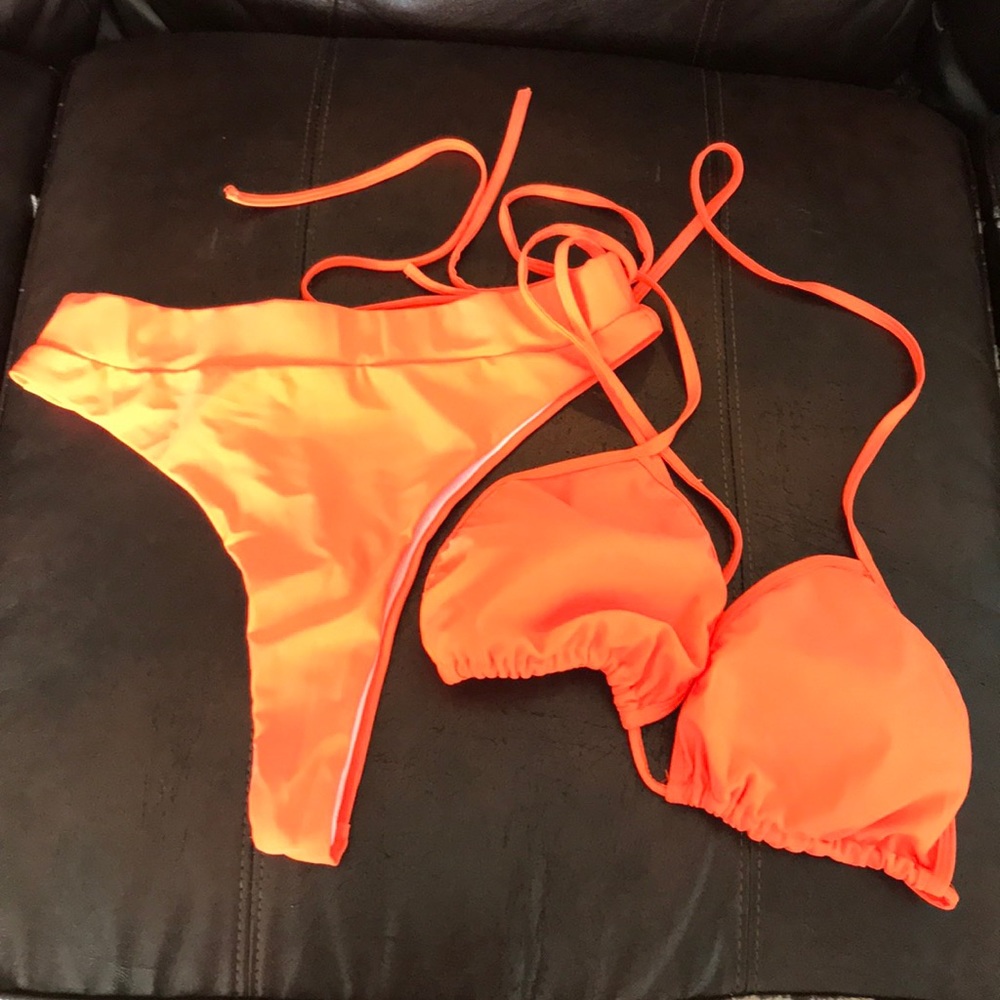 Neon Orange Bathing Suit